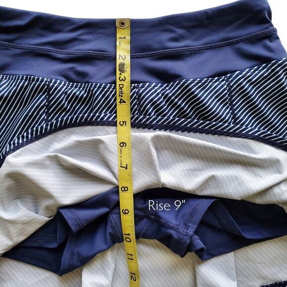 KYODAN Skort Diagonal Striped Navy White Tennis Pickleball Size S - Picture 9 of 10